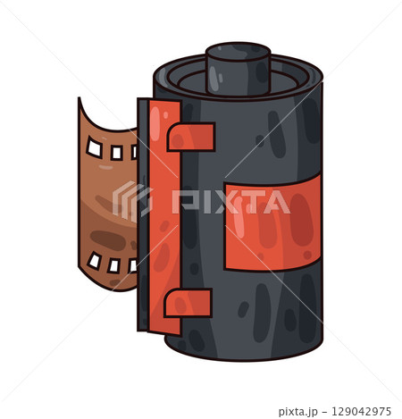 illustration of film roll illustration of film roll 129042975