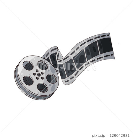 illustration of film reel 129042981