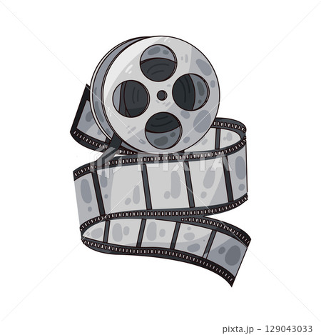 illustration of film reel 129043033