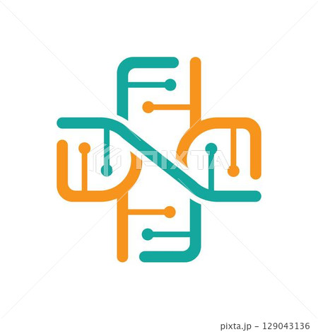 Medical And DNA Logo Design 129043136