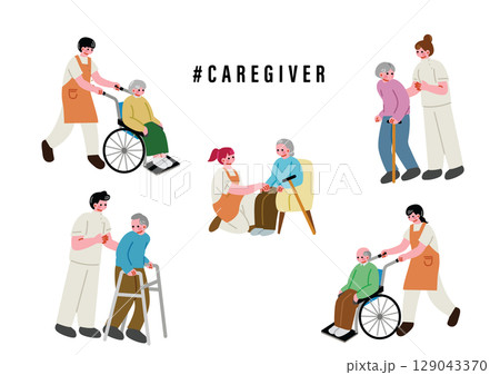 介護士のイラストセット 129043370