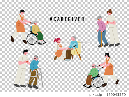 護理人員插圖集 129043370