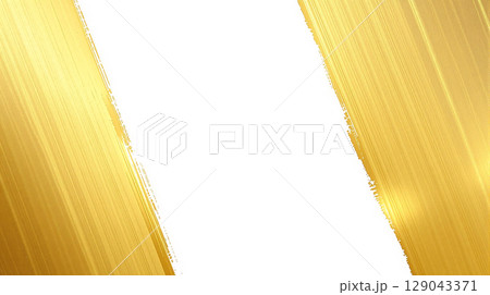 白背景に勢いのあるきらめく金色の斜線 129043371