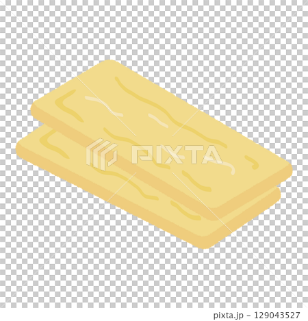 油揚げのベクターイラストアイコン 油揚げのベクターイラストアイコン 129043527