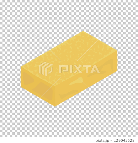 Deep fried tofu vector illustration icon 129043528