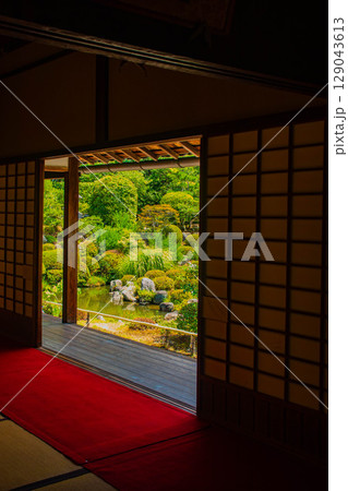 【京都風景】等持院 一人静かに眺める庭に心が和む 【京都風景】等持院 一人静かに眺める庭に心が和む 129043613