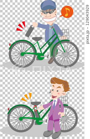 交通安全<電動自転車のバッテリー盗難と盗難防止のバッテリーロック> 交通安全<電動自転車のバッテリー盗難と盗難防止のバッテリーロック> 129043929