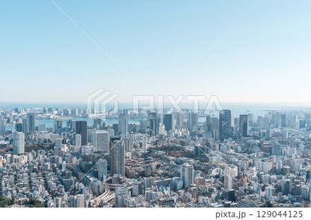 東京の首都圏の高層ビル群,街並み,都会 129044125