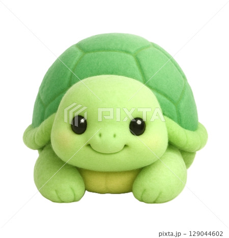 まるくてやさしい表情のかわいいカメのキャラクターイラスト まるくてやさしい表情のかわいいカメのキャラクターイラスト 129044602