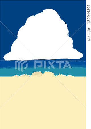 夏の海イラスト ポスターにも 夏の海イラスト ポスターにも 129044805