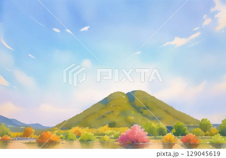榛名富士　アニメ風 129045619