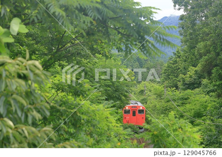 夏の播但線と竹田城 129045766