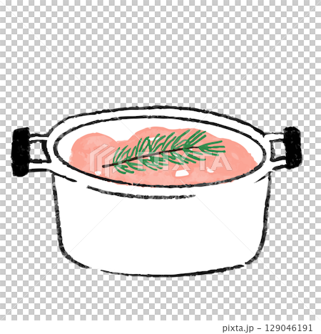 ローズマリー入り鍋のイラスト 129046191