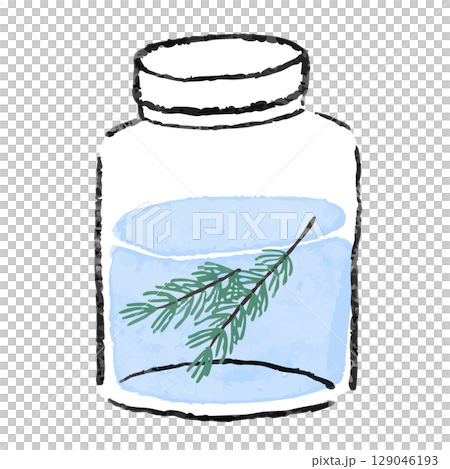Illustration of a jar of rosemary 129046193