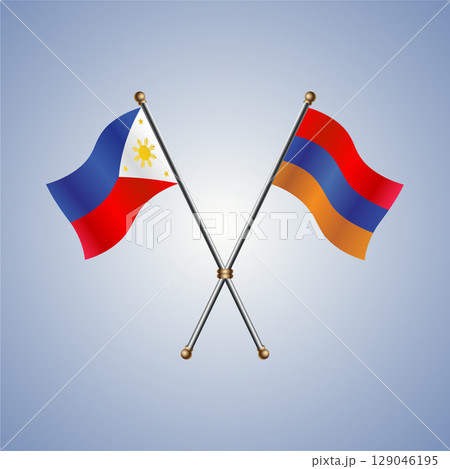 Philippines and Armenia flag. Vector Illustration Philippines and Armenia flag. Vector Illustration 129046195
