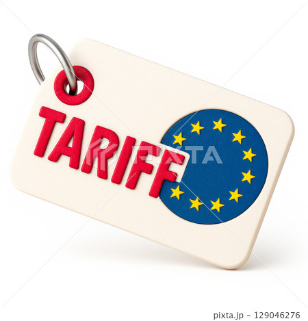 U.S. tariffs impact the import and export landscape, affecting prices and negotiations between American and European businesses in the global economy 129046276
