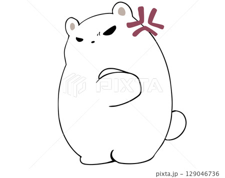 しろくま 怒りマーク しろくま 怒りマーク 129046736
