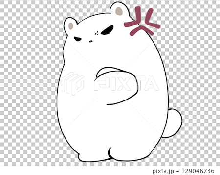しろくま 怒りマーク しろくま 怒りマーク 129046736