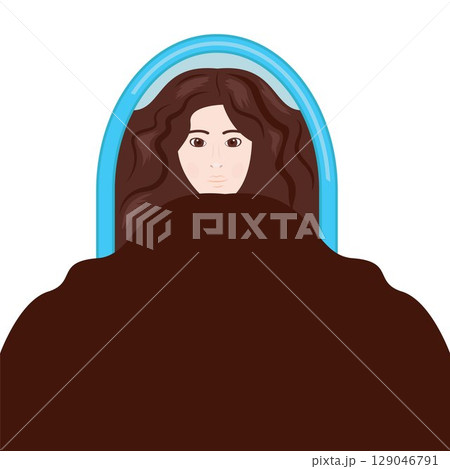 woman looking in the mirror vector cartoon element design template woman looking in the mirror vector cartoon element design template 129046791