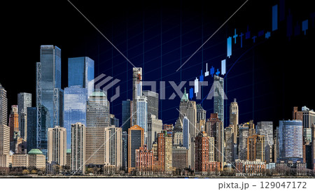 businessman hand writing on paper with graph chart and pen on city background with city buildings, skyscrapers and skyscrapers businessman hand writing on paper with graph chart and pen on city background with city buildings, skyscrapers and skyscrapers 129047172