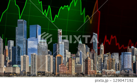 businessman hand writing on paper with graph chart and pen on city background with city buildings, skyscrapers and skyscrapers businessman hand writing on paper with graph chart and pen on city background with city buildings, skyscrapers and skyscrapers 129047192