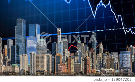 businessman hand writing on paper with graph chart and pen on city background with city buildings, skyscrapers and skyscrapers businessman hand writing on paper with graph chart and pen on city background with city buildings, skyscrapers and skyscrapers 129047205