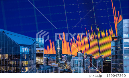 businessman hand writing on paper with graph chart and pen on city background with city buildings, skyscrapers and skyscrapers businessman hand writing on paper with graph chart and pen on city background with city buildings, skyscrapers and skyscrapers 129047260