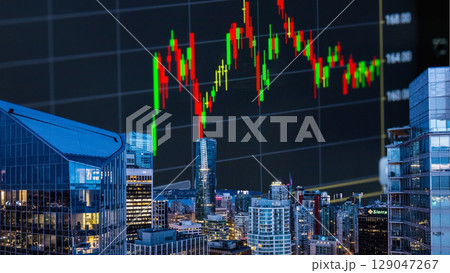 businessman hand writing on paper with graph chart and pen on city background with city buildings, skyscrapers and skyscrapers businessman hand writing on paper with graph chart and pen on city background with city buildings, skyscrapers and skyscrapers 129047267