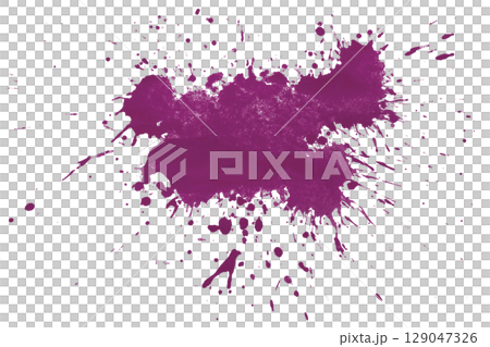 Purple splash watercolor brush isolated on transparent background Purple splash watercolor brush isolated on transparent background 129047326
