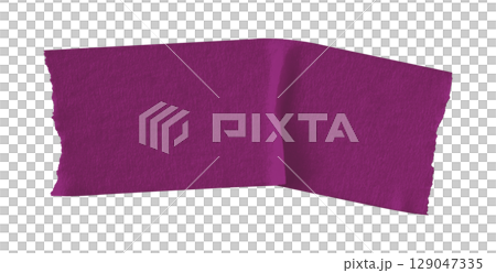 purple crumpled torn tape isolated on transparent background 129047335