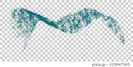 Green crayon brush stroke isolated on transparent background Green crayon brush stroke isolated on transparent background 129047345