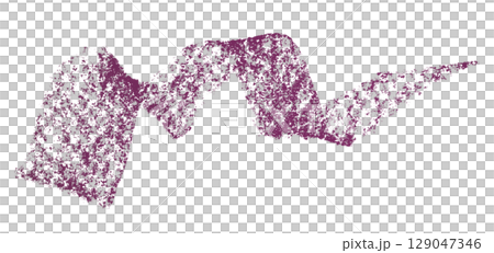 Purple crayon brush stroke isolated on transparent background 129047346