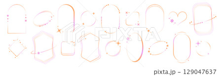 Holographic gradient border frame with blur effect 129047637