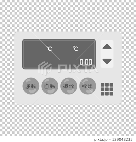 給湯器のリモコン　イラスト 129048233