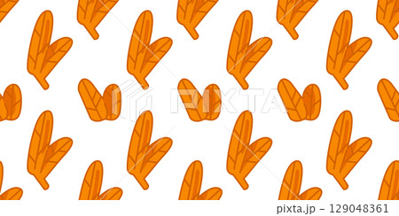 Seamless Double Orange Leaf Pattern Seamless Double Orange Leaf Pattern 129048361