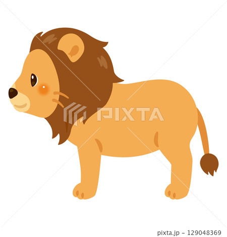 ライオンの横向きイラスト 129048369