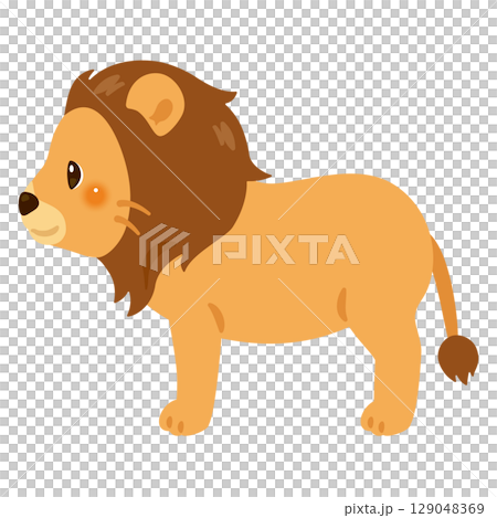 ライオンの横向きイラスト 129048369