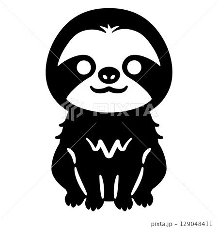 ナマケモノのシルエット 129048411