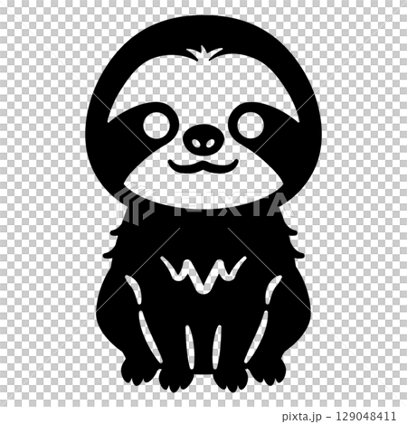 Sloth silhouette 129048411