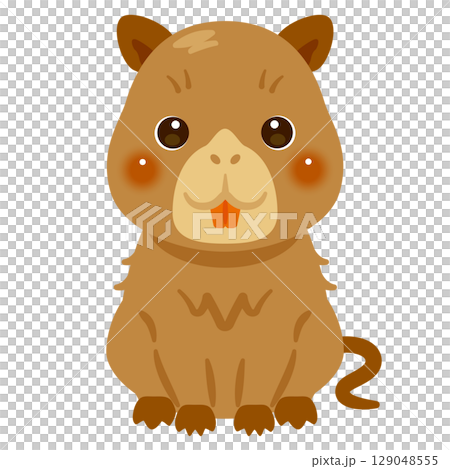 Illustration of a sitting Nutaria Illustration of a sitting Nutaria 129048555