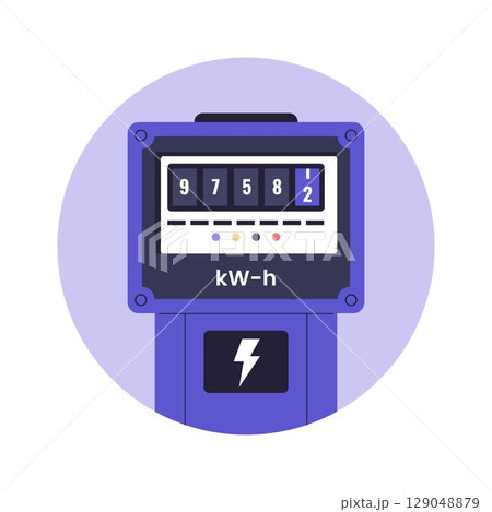 Flat Vector of Electricity Meter Illustration 129048879