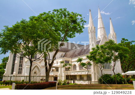 シンガポール共和国 中心部ダウンタウンコアのセントアンドリューズ大聖堂 シンガポール共和国 中心部ダウンタウンコアのセントアンドリューズ大聖堂 129049228
