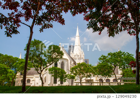 シンガポール共和国 中心部ダウンタウンコアのセントアンドリューズ大聖堂 シンガポール共和国 中心部ダウンタウンコアのセントアンドリューズ大聖堂 129049230