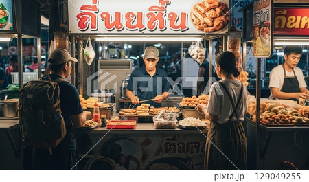 東南アジアの人気の夜市 129049255