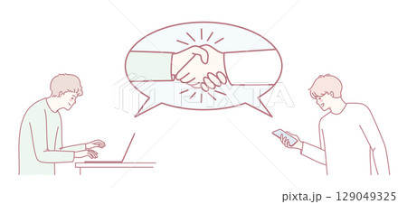 Digital Connection The Importance of Online Agreement, Collaboration and Teamwork in Todays World 129049325