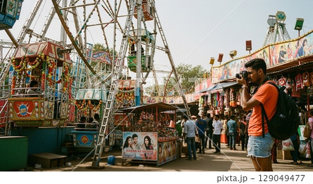 Chaotic amusement parks in India 129049477