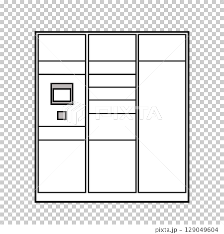 公寓大樓內快遞箱、快遞櫃、快遞箱使用場景示意圖 129049604