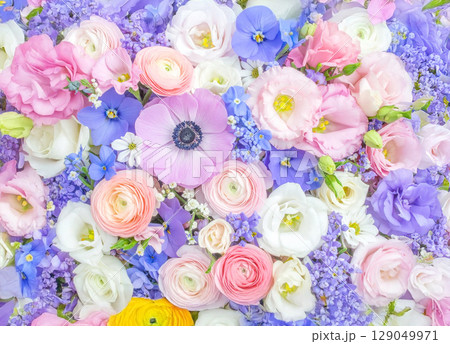 カラフルな花の背景 カラフルな花の背景 129049971