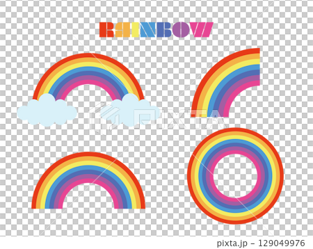 虹のベクターイラストセット 129049976