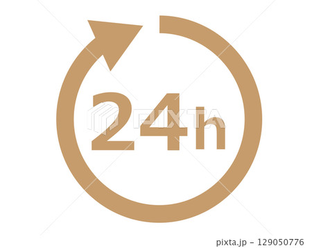 24時間営業のアイコン（マーク） 129050776